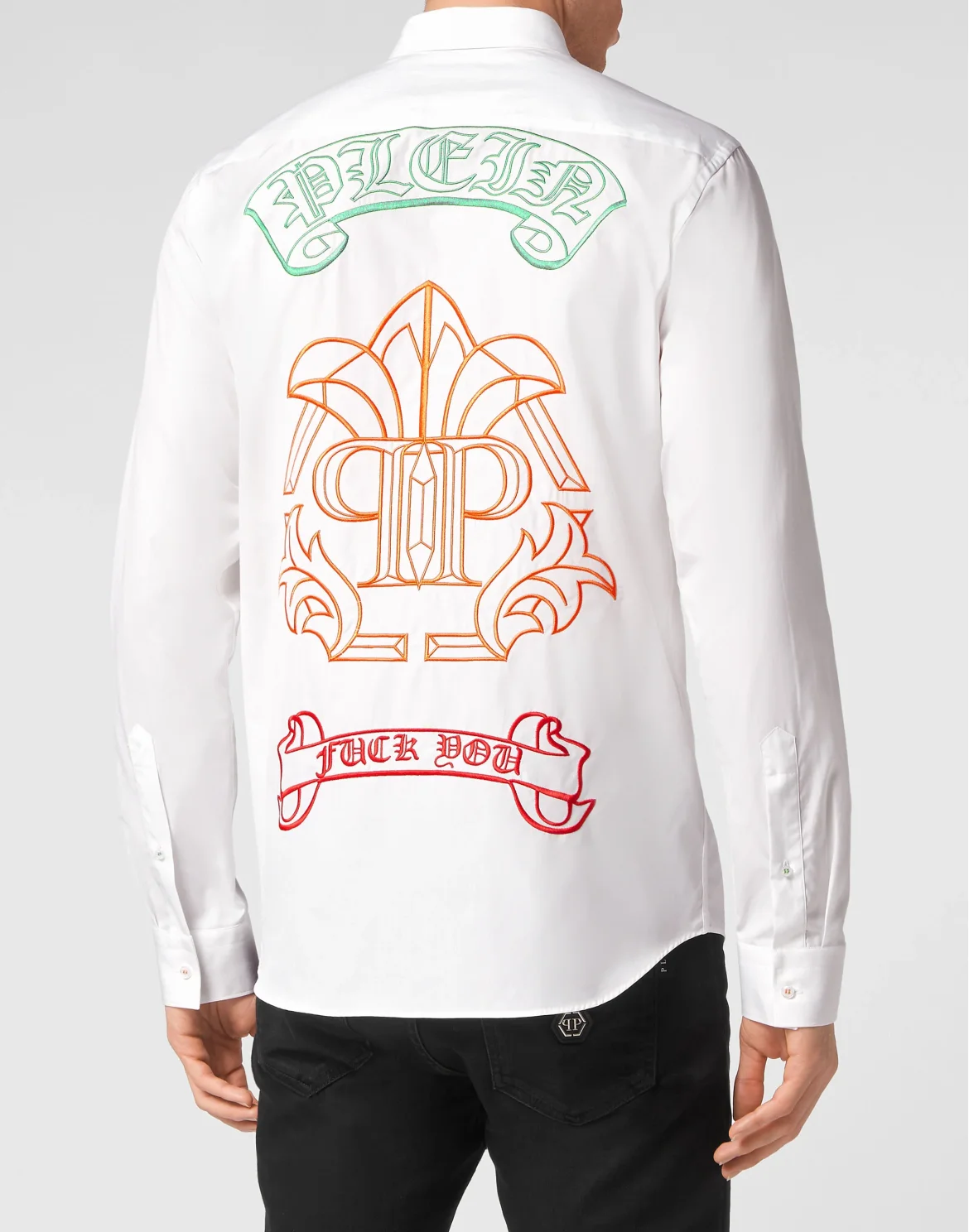 Shirt Sugar Daddy Cut LS Gothic Banner, цвет: Белый