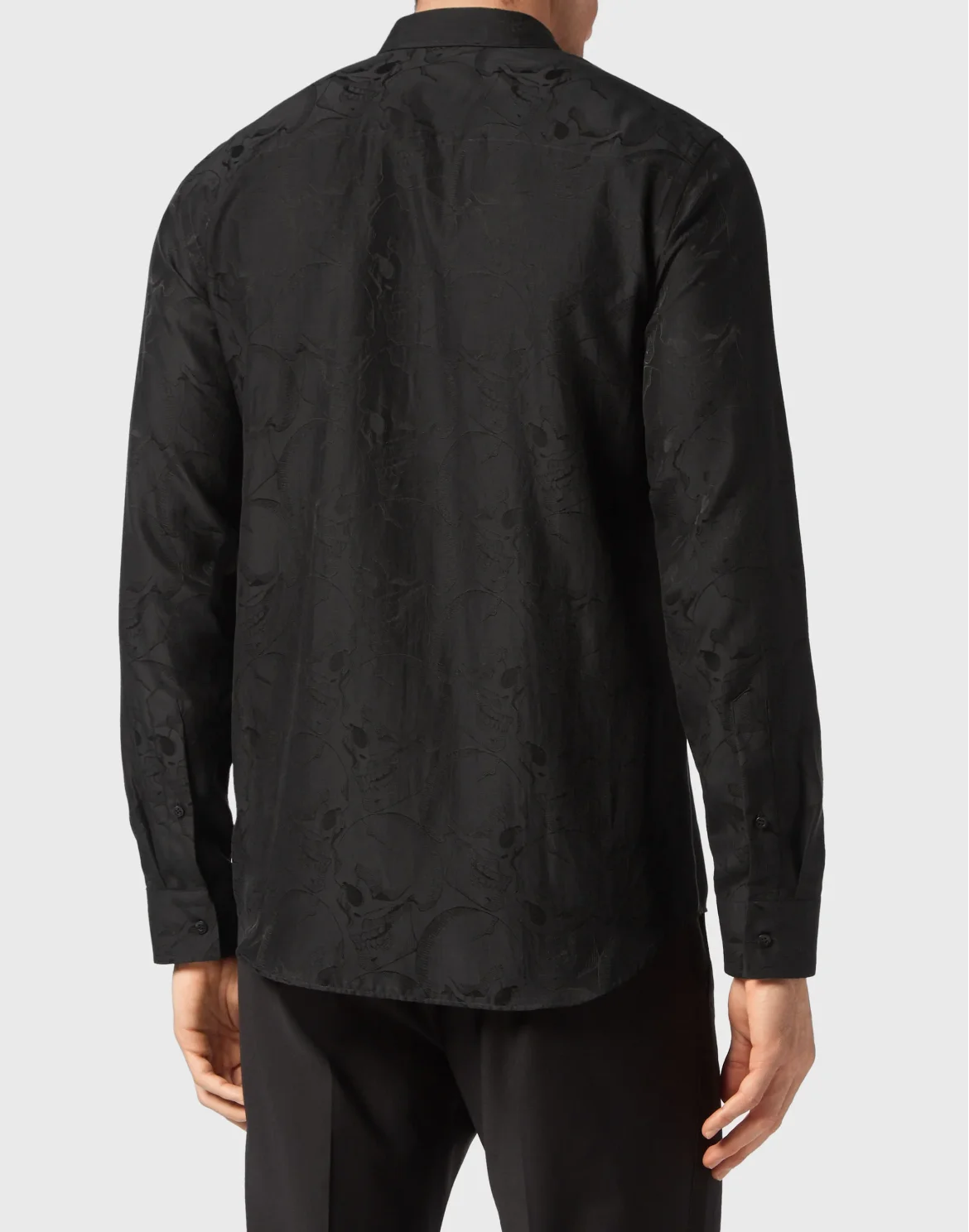 Jacquard Shirt Sugar Daddy Cut LS Skull, цвет: Черный