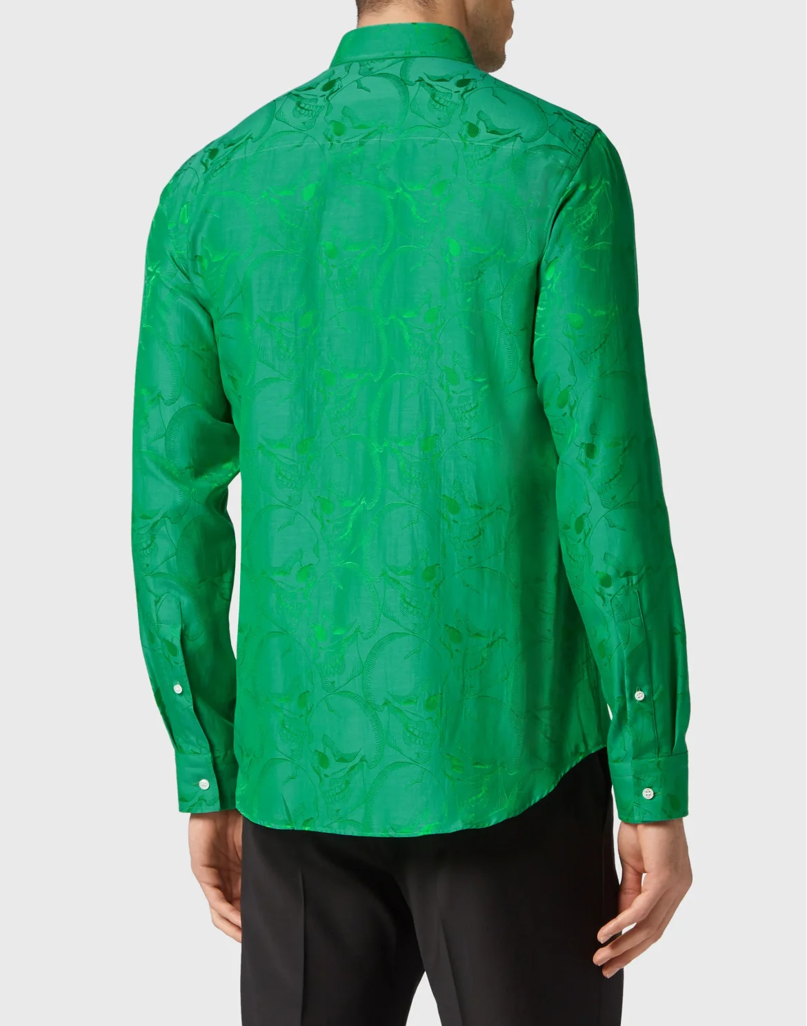 Jacquard Shirt Sugar Daddy Cut LS Skull, цвет: Зеленый