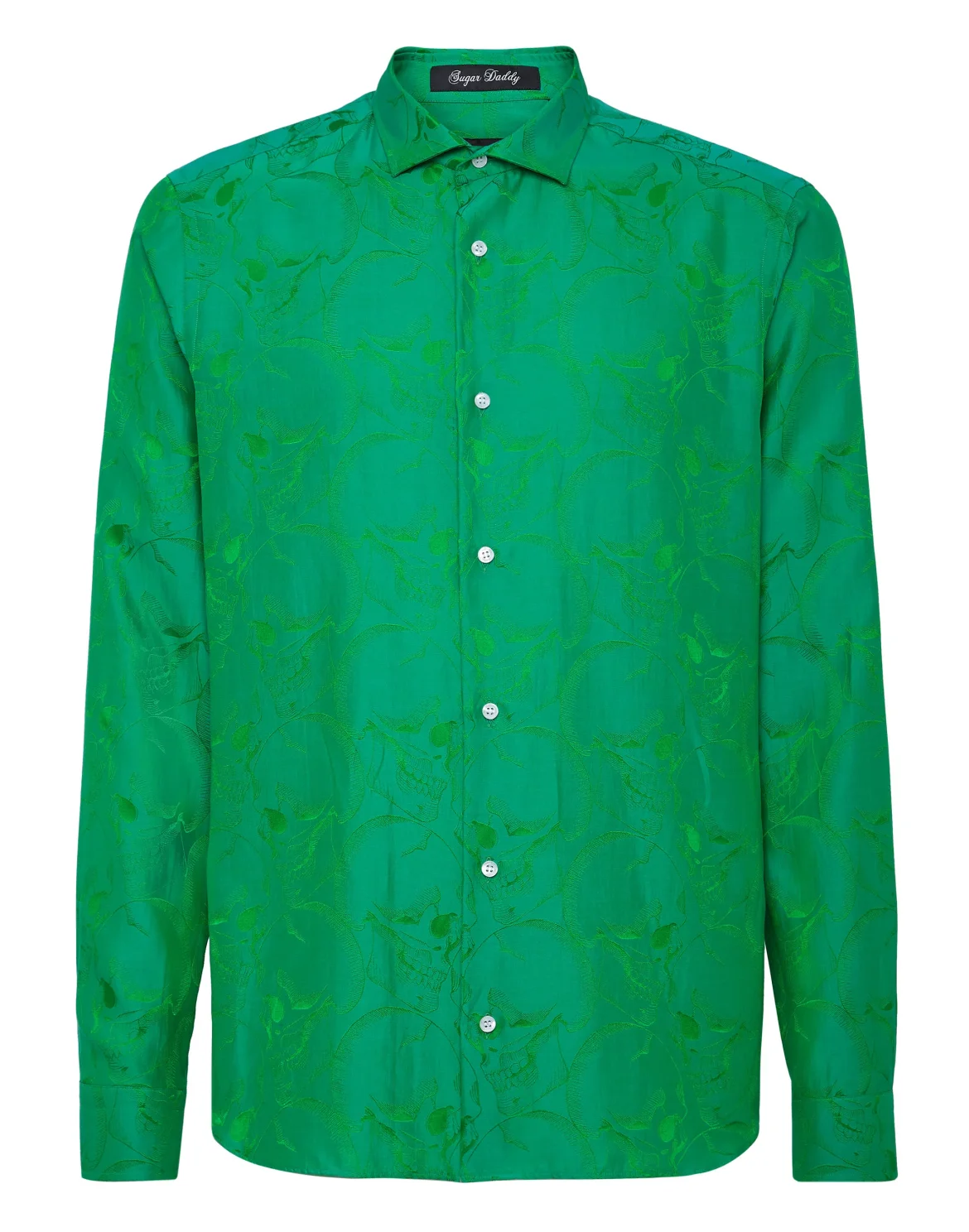Jacquard Shirt Sugar Daddy Cut LS Skull, цвет: Зеленый
