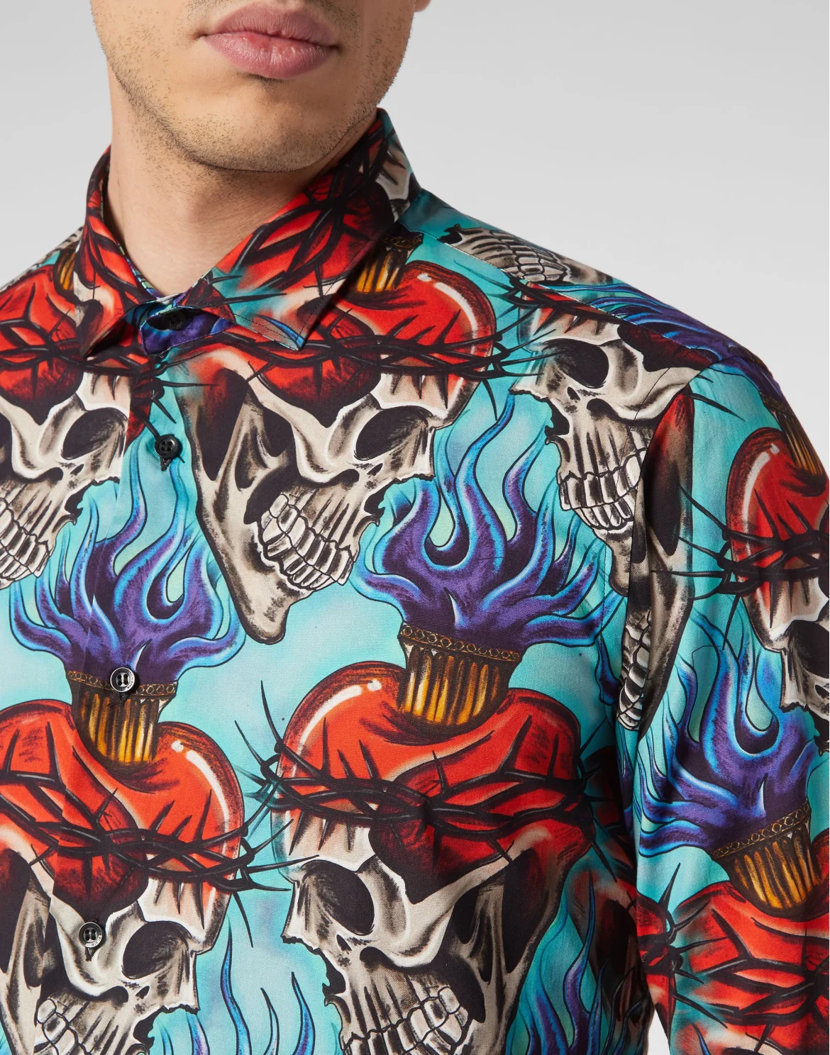 Shirt Sugar Daddy Cut LS Love Tattoo, цвет: Мультиколор
