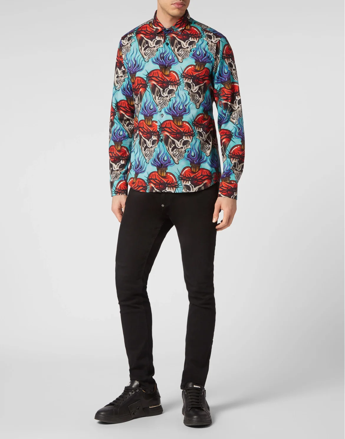 Shirt Sugar Daddy Cut LS Love Tattoo, цвет: Мультиколор