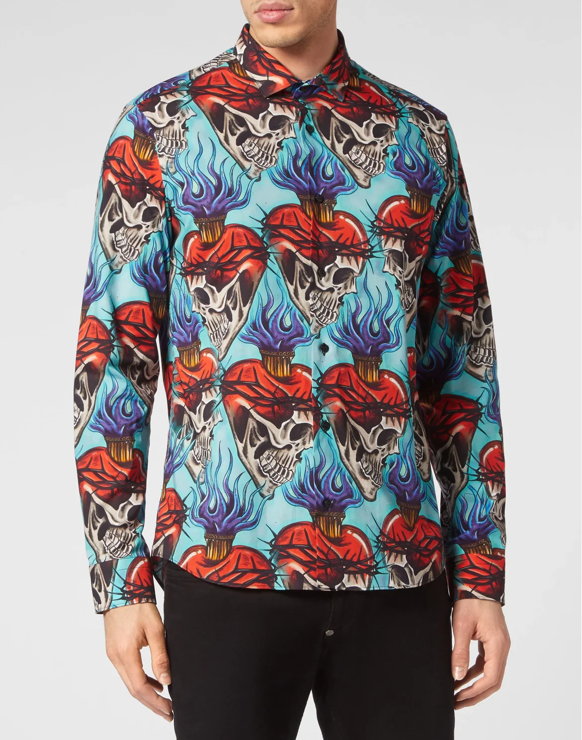 Shirt Sugar Daddy Cut LS Love Tattoo, цвет: Мультиколор