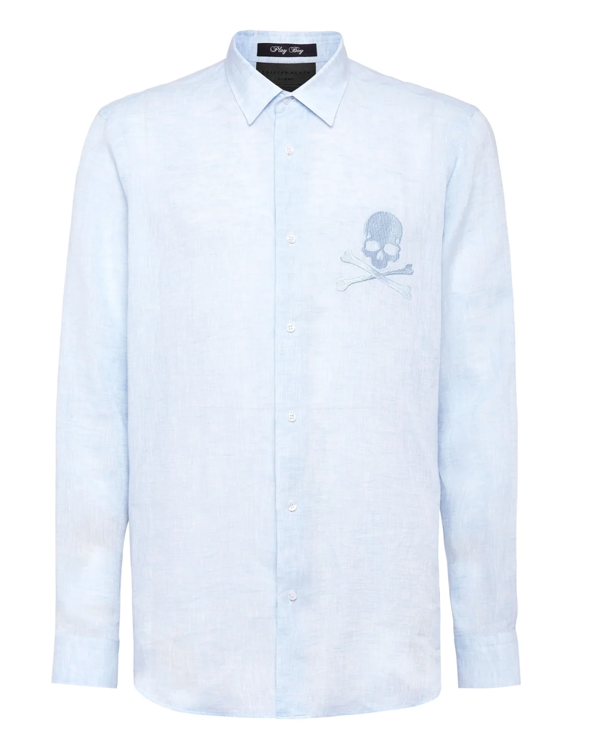 Shirt Playboy Cut LS Skull&Bones, цвет: Голубой