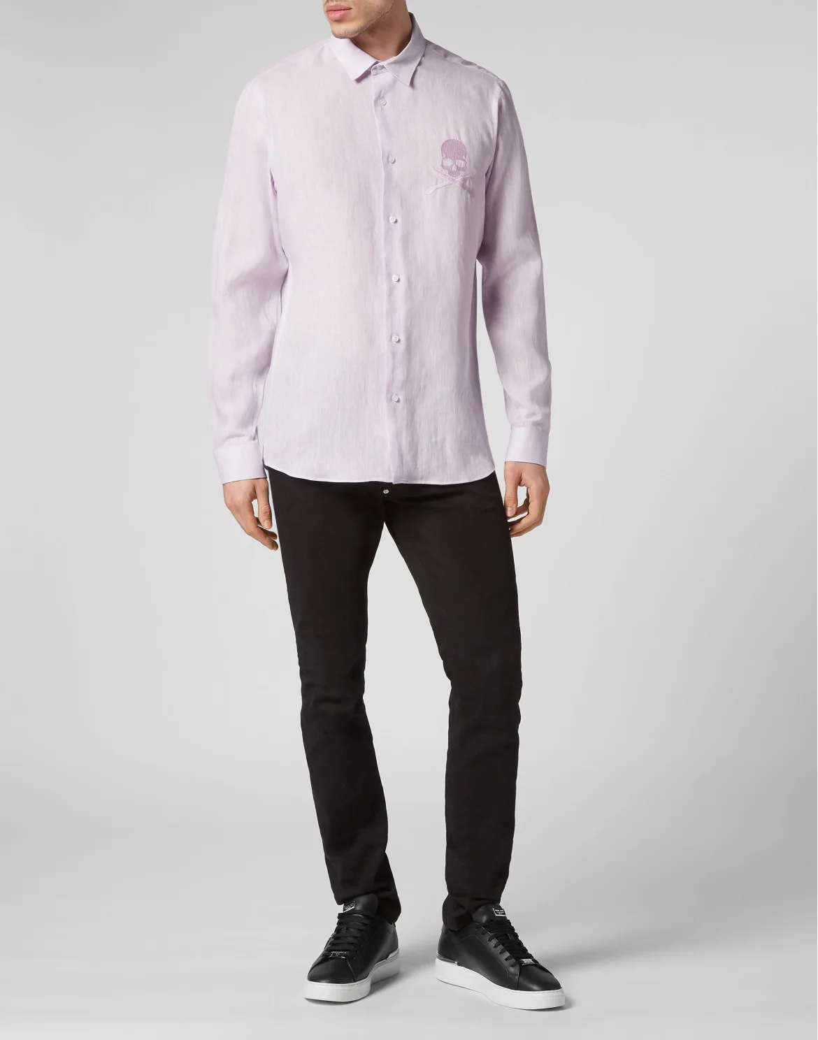 Shirt Playboy Cut LS Skull&Bones, цвет: Розовый
