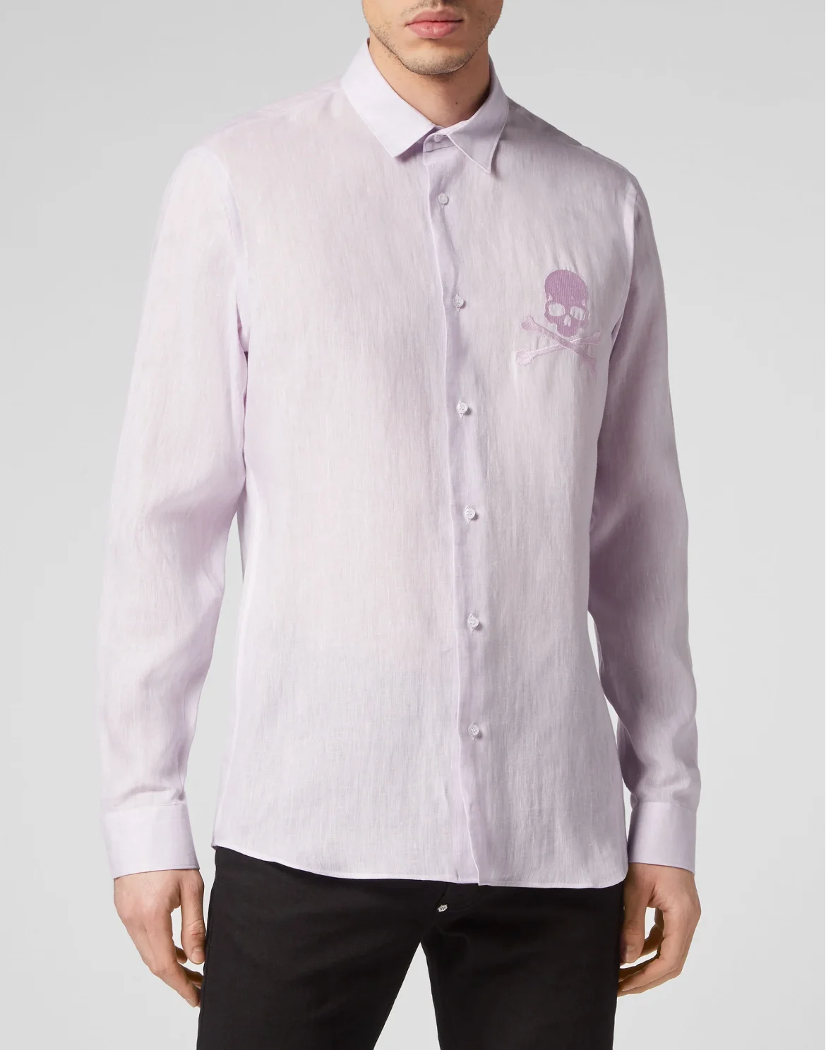 Shirt Playboy Cut LS Skull&Bones, цвет: Розовый