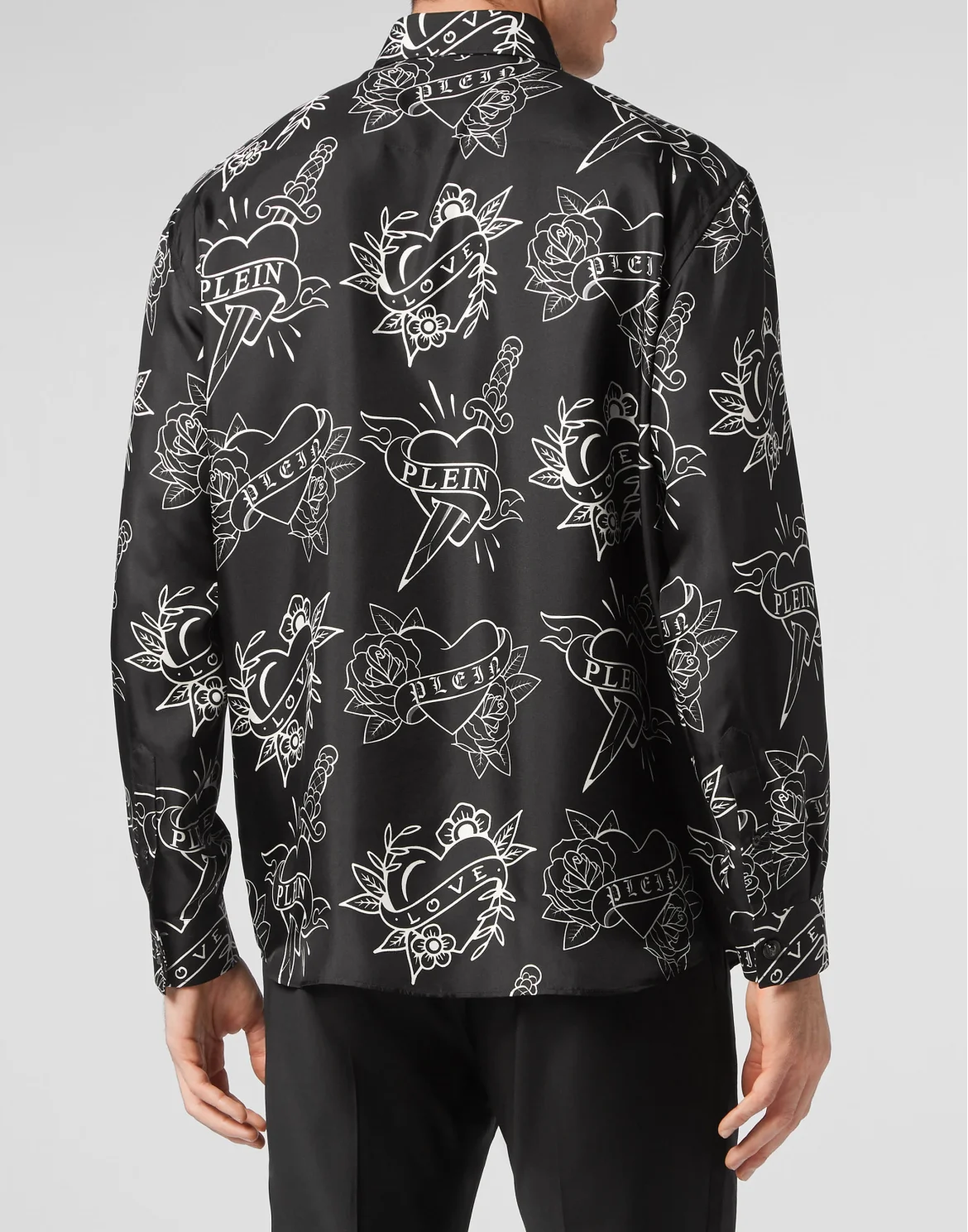 Silk Dandy Shirt Love, цвет: Черный