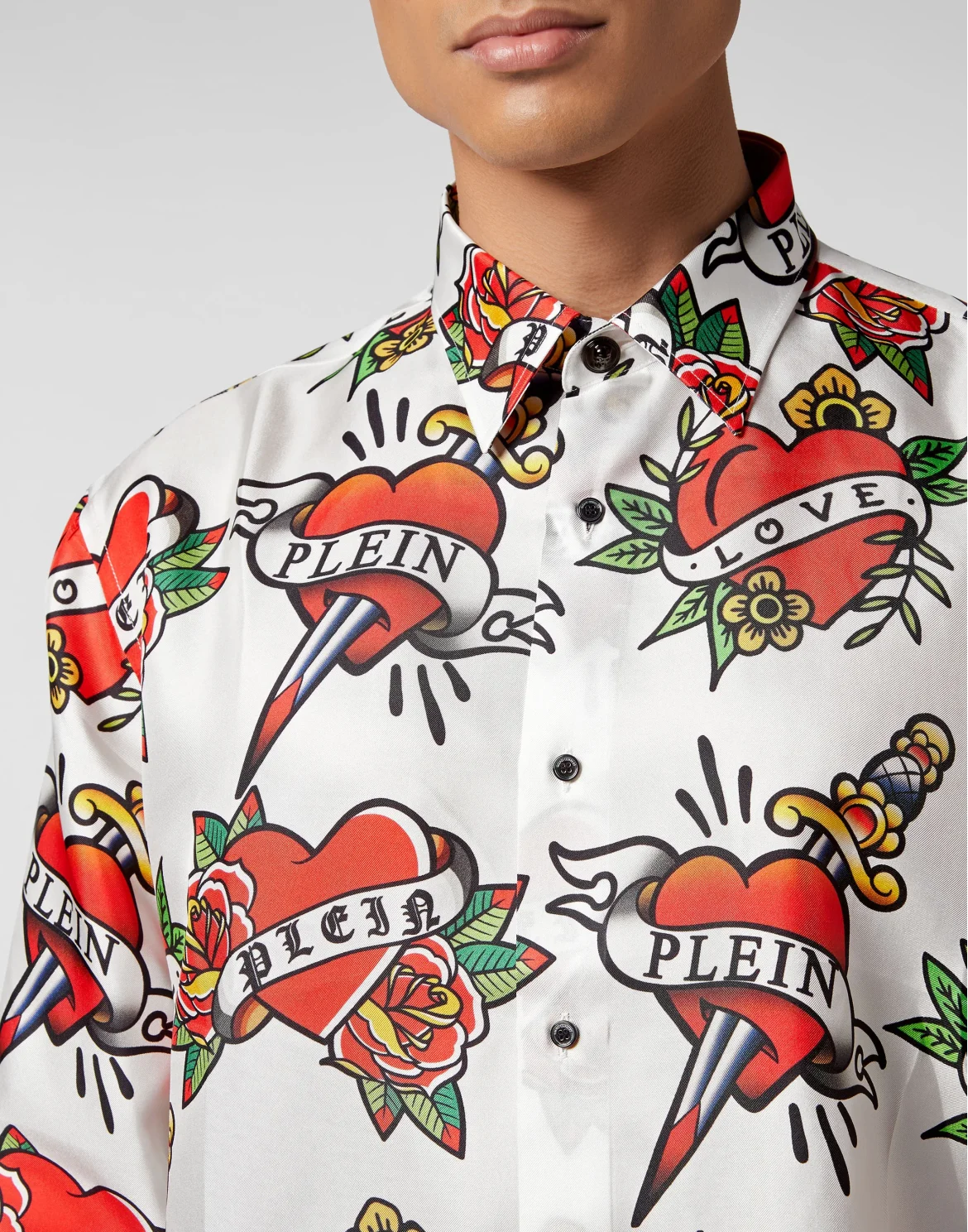 Silk Dandy Shirt Love, цвет: Белый