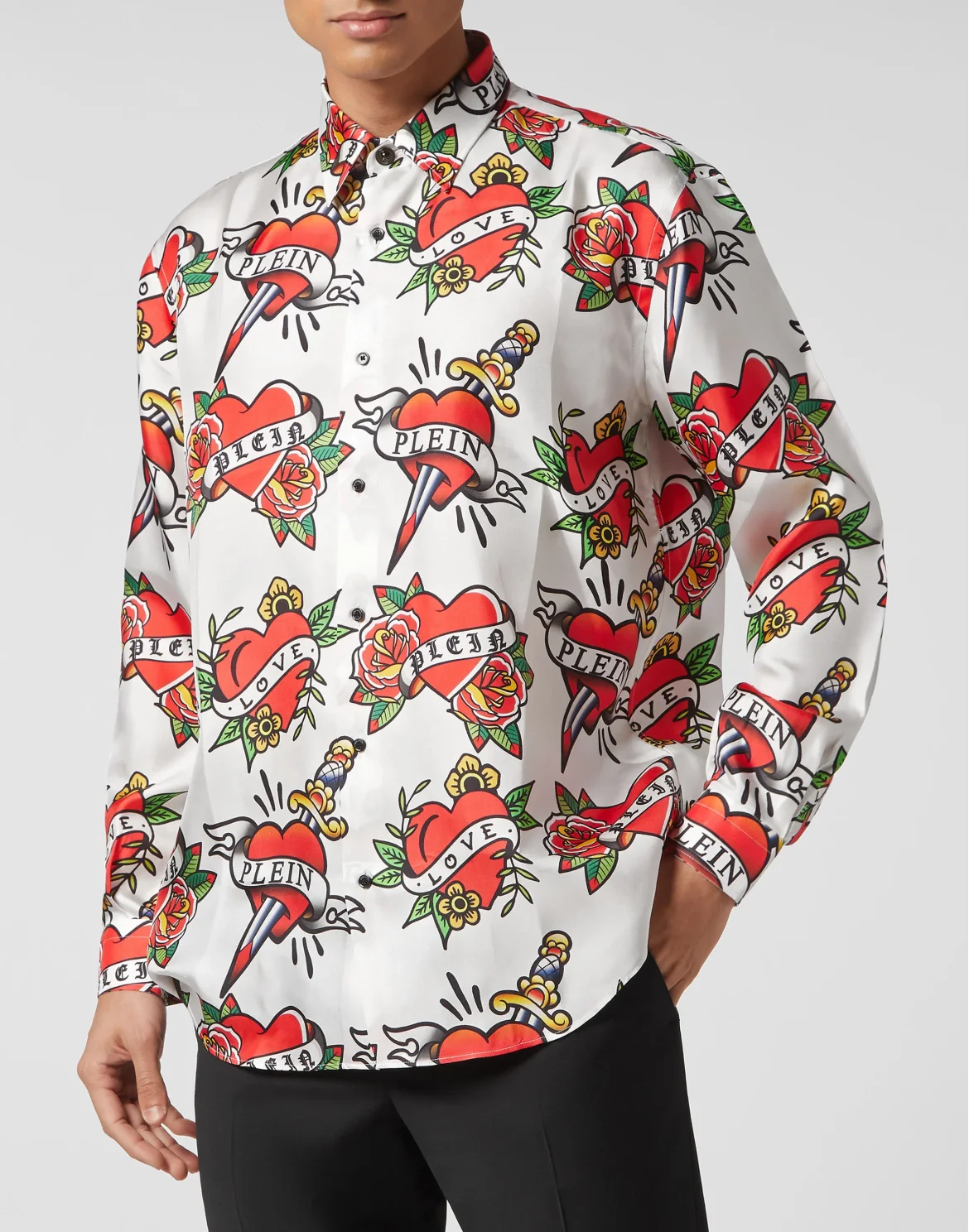 Silk Dandy Shirt Love, цвет: Белый