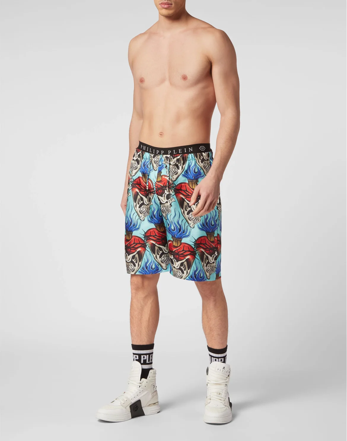 Silk Shorts Love Tattoo, цвет: Бирюзовый