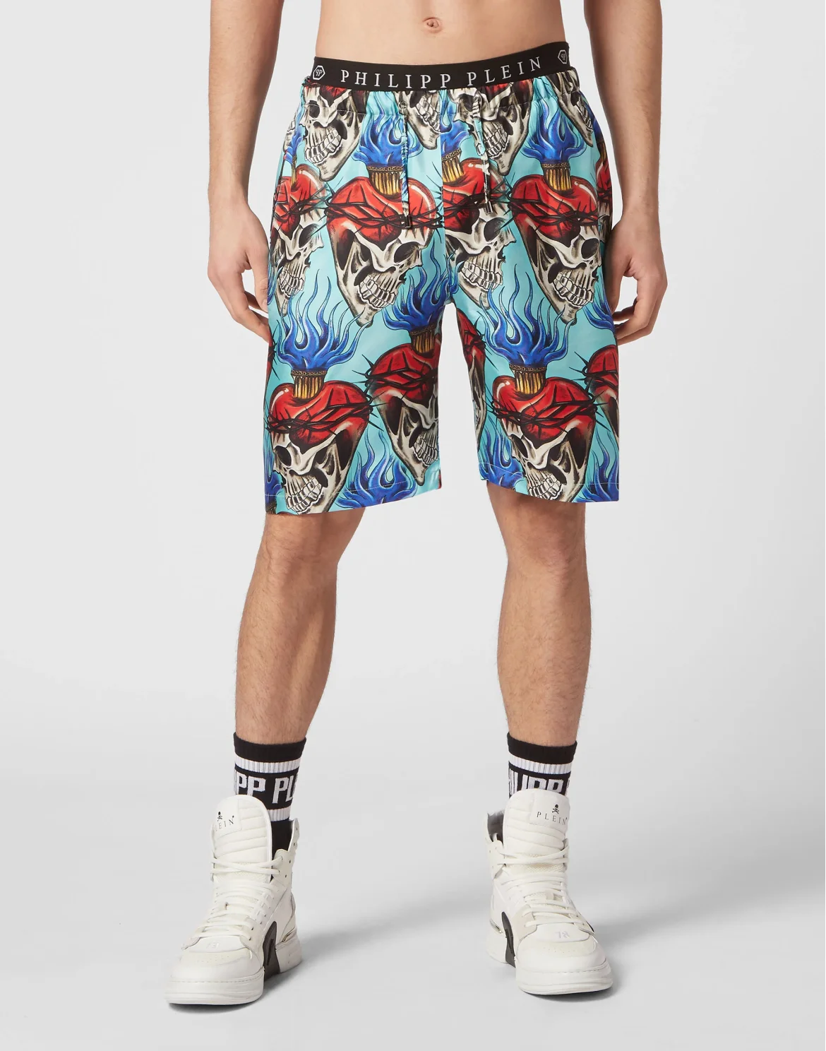 Silk Shorts Love Tattoo, цвет: Бирюзовый