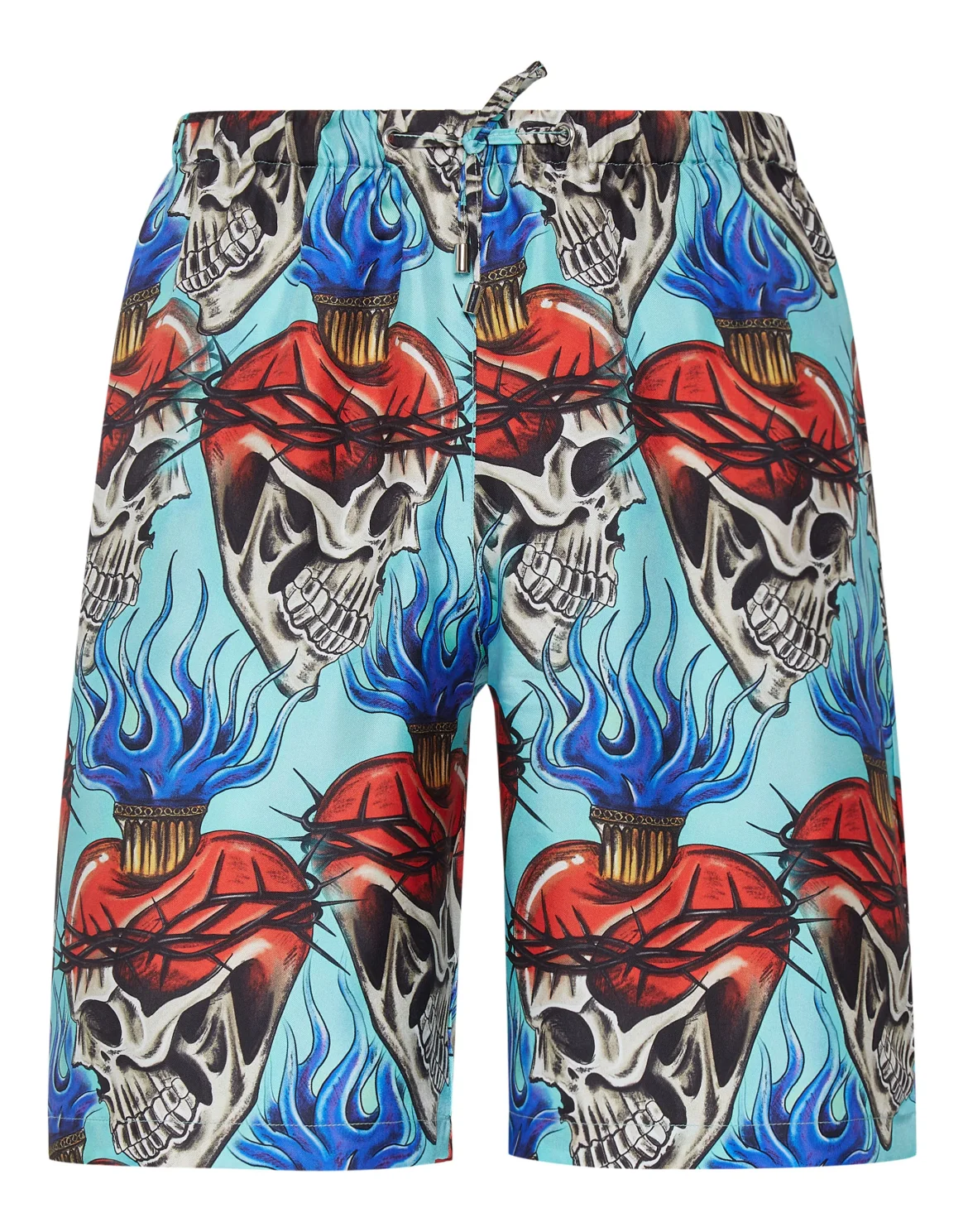 Silk Shorts Love Tattoo, цвет: Бирюзовый