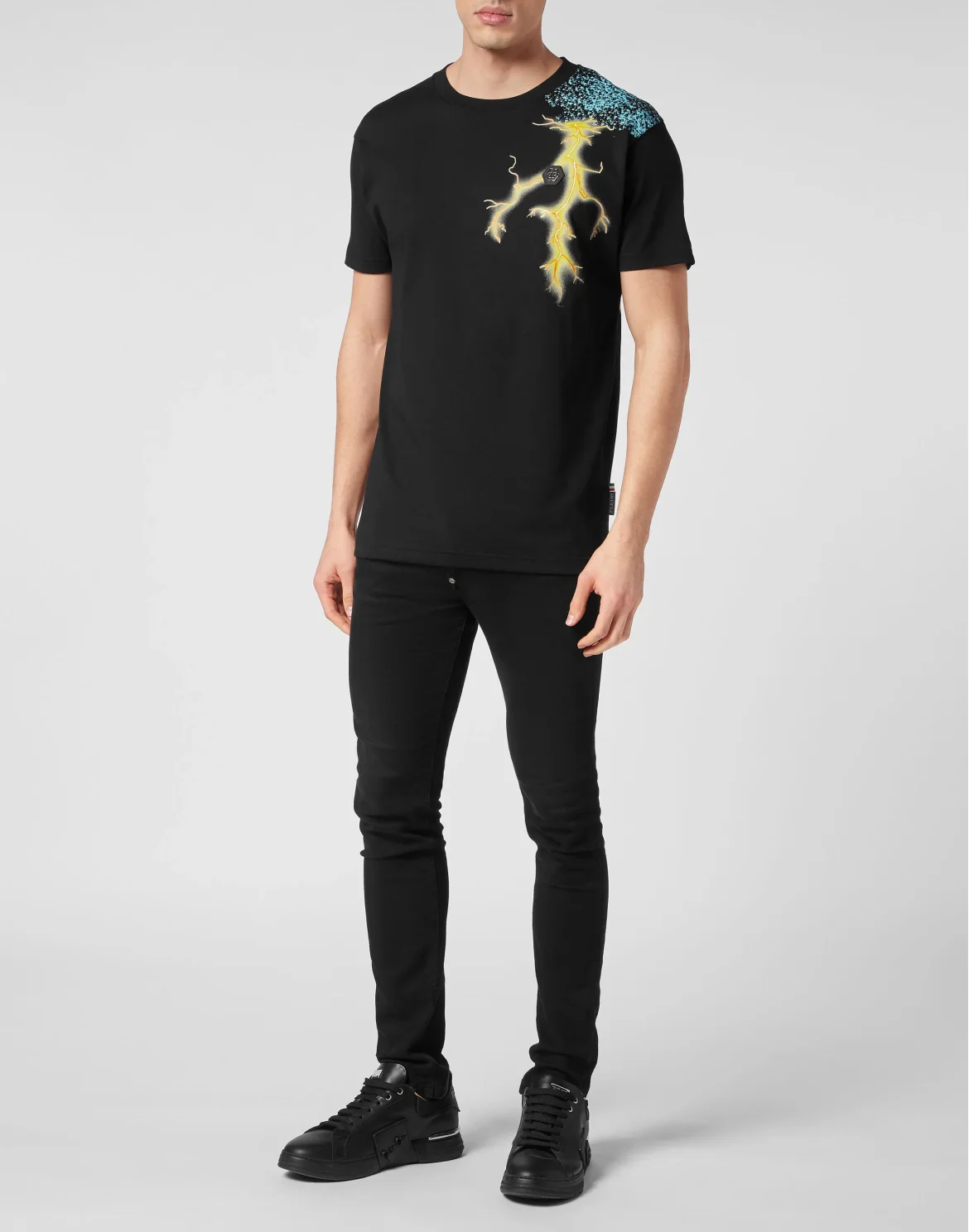 T-shirt Round Neck SS Gothic Plein, цвет: Черный