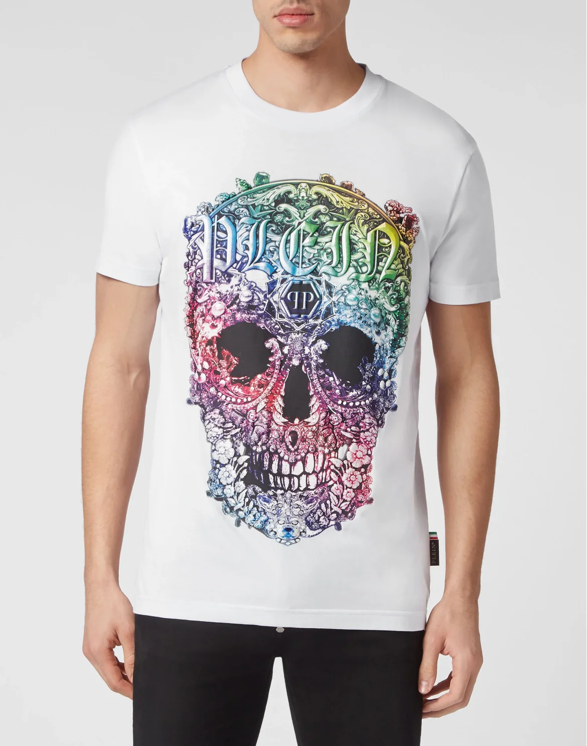 T-shirt Round Neck SS Baroque Skull, цвет: Белый