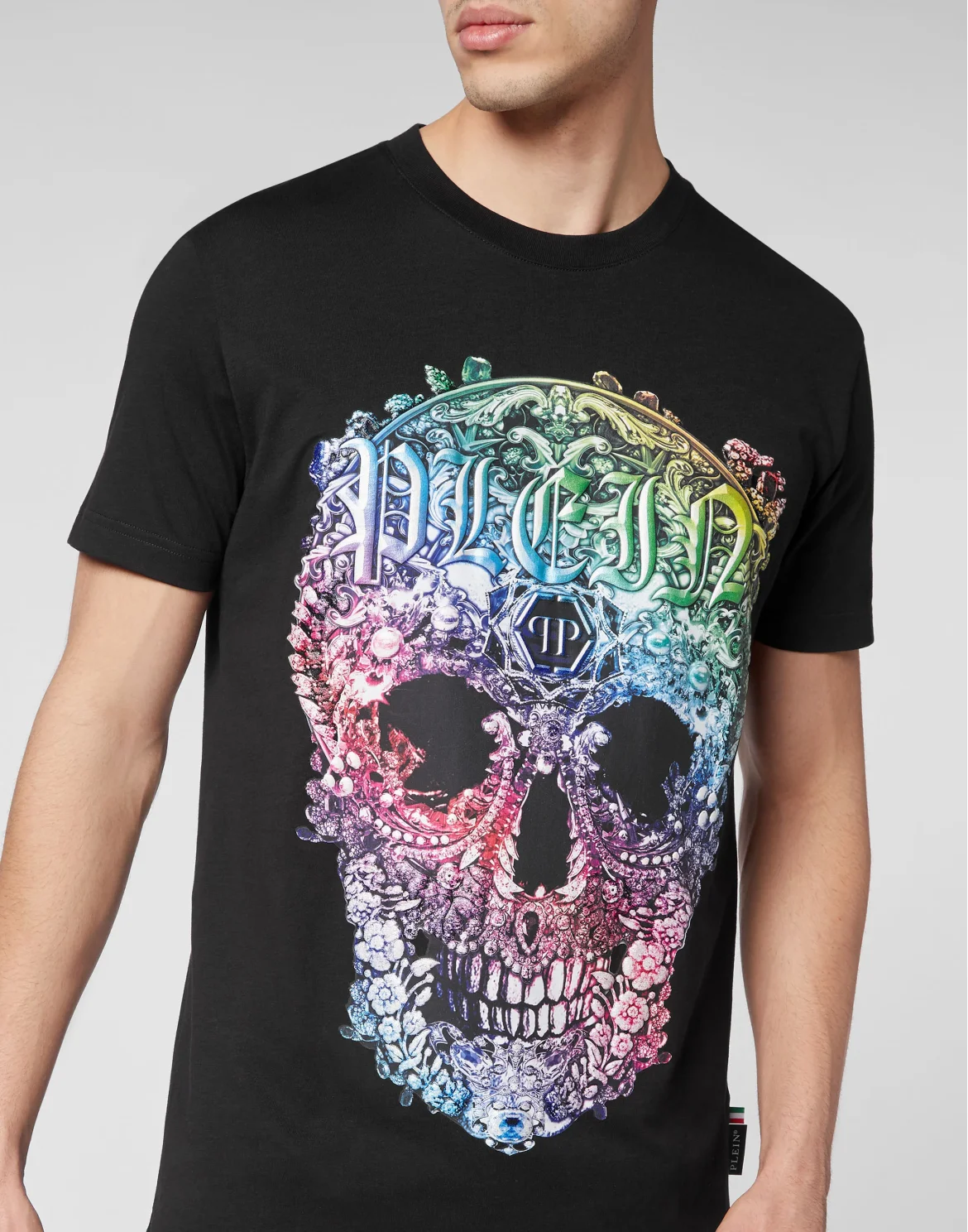 T-shirt Round Neck SS Baroque Skull, цвет: Черный
