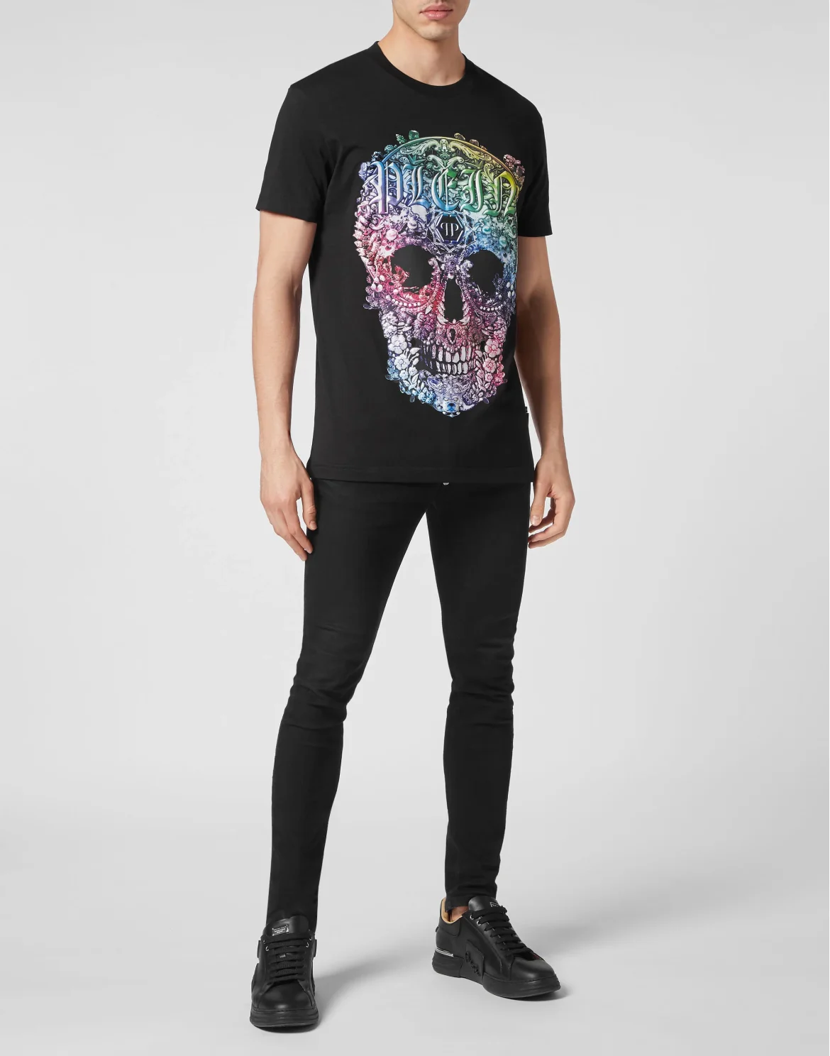 T-shirt Round Neck SS Baroque Skull, цвет: Черный