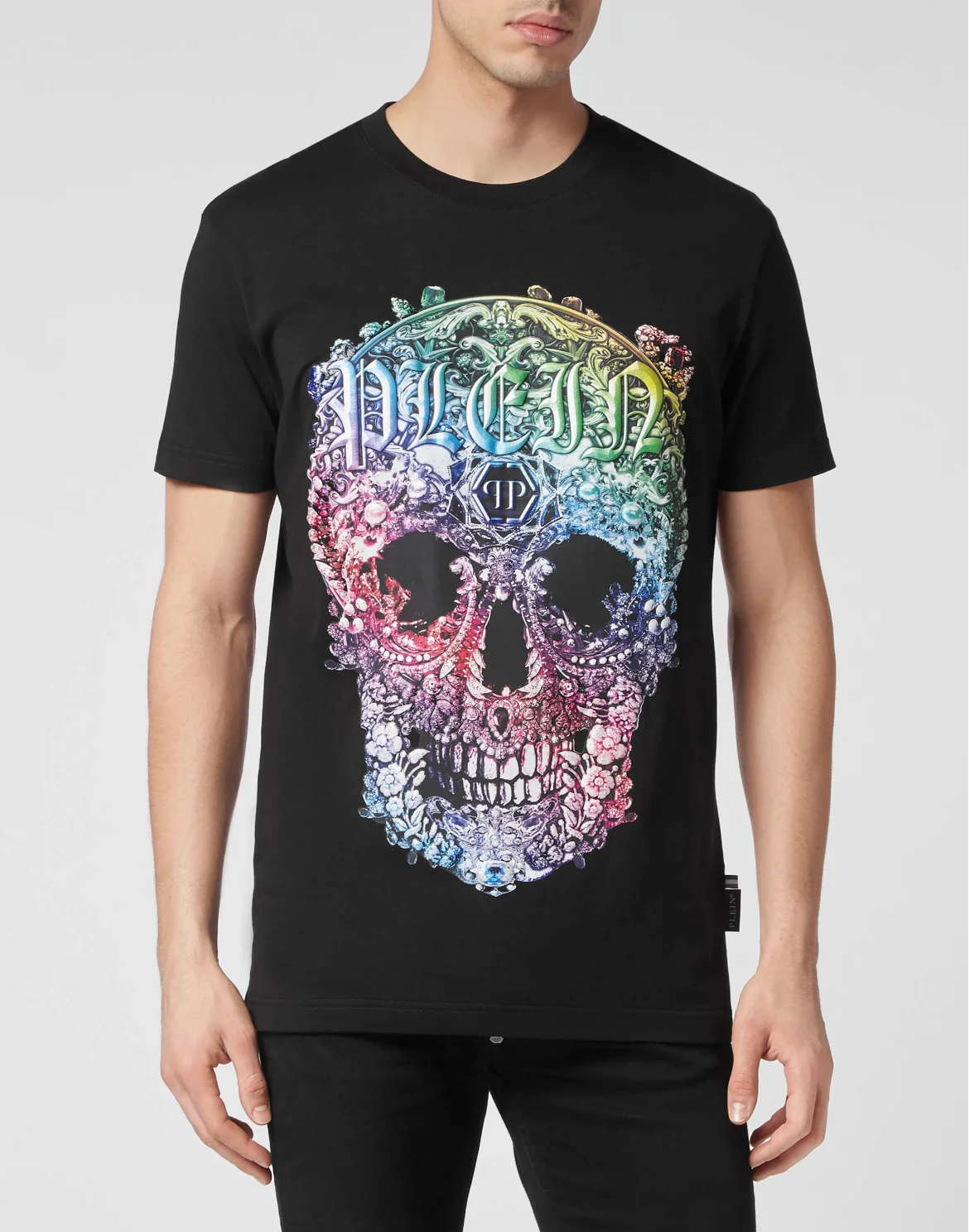 T-shirt Round Neck SS Baroque Skull, цвет: Черный