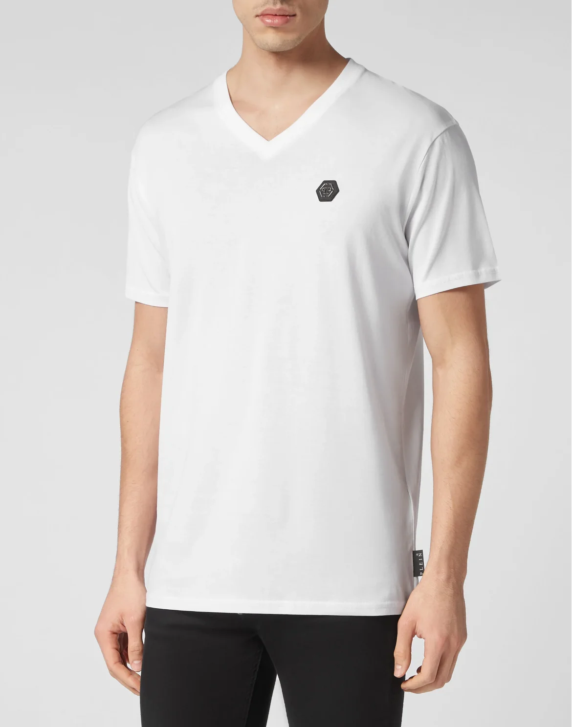 T-shirt V-Neck SS Gothic Plein, цвет: Белый