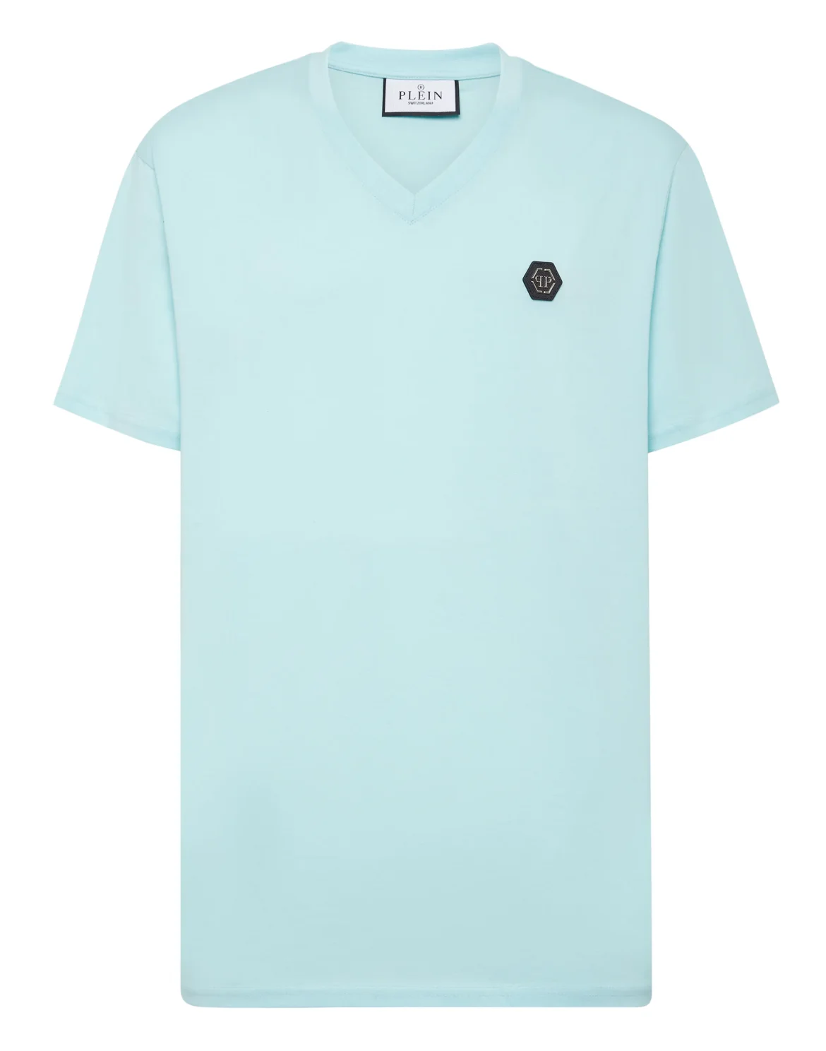 T-shirt V-Neck SS Gothic Plein, цвет: Голубой