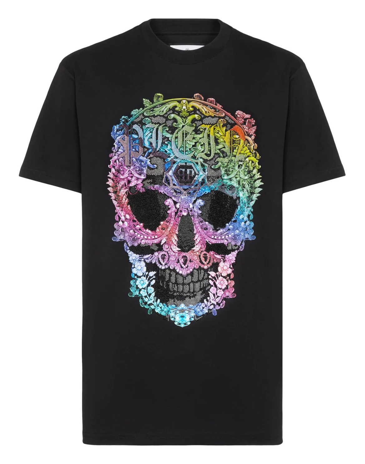 T-shirt Round Neck SS Baroque Skull, цвет: Черный