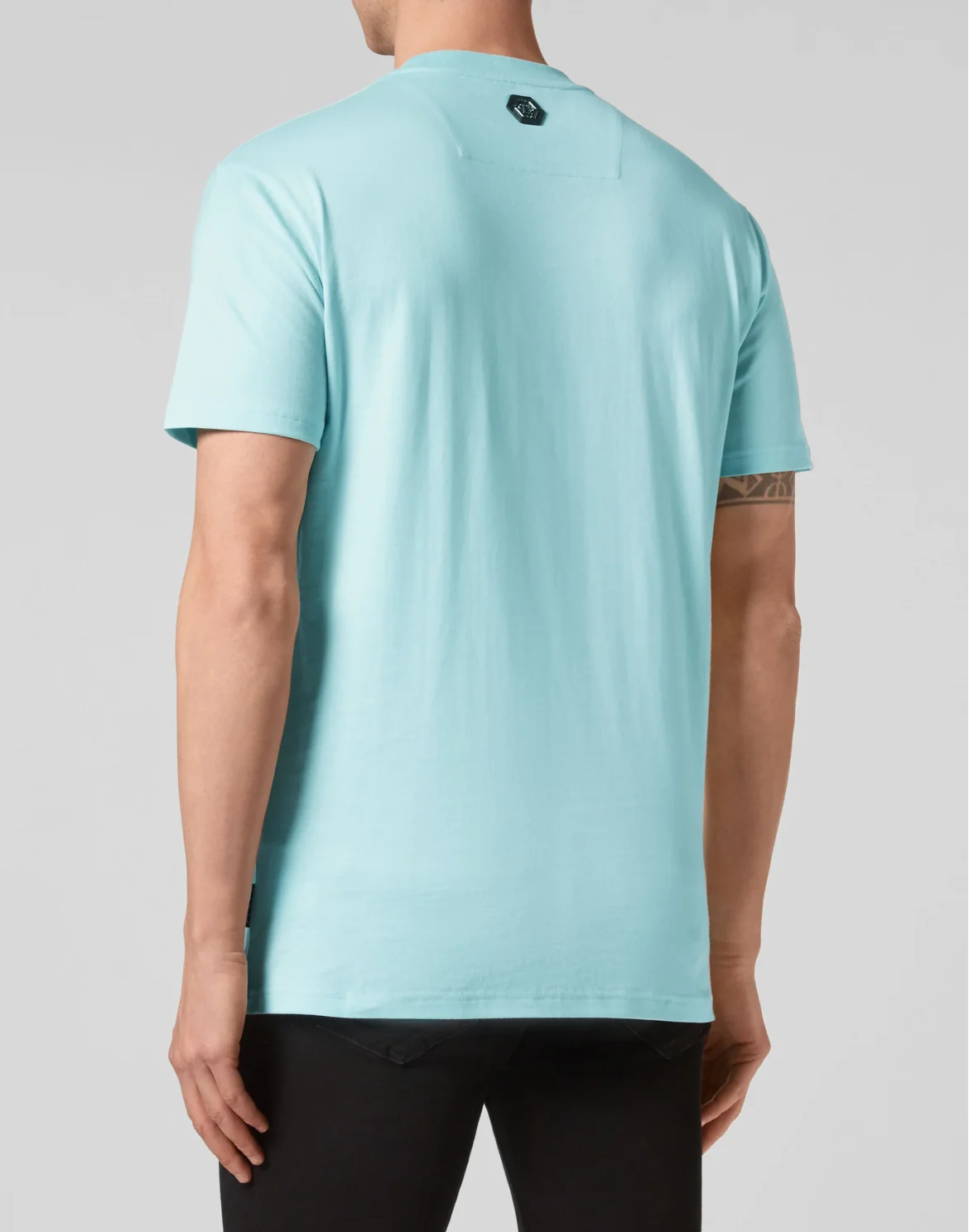 T-shirt Round Neck SS Baroque Skull, цвет: Голубой