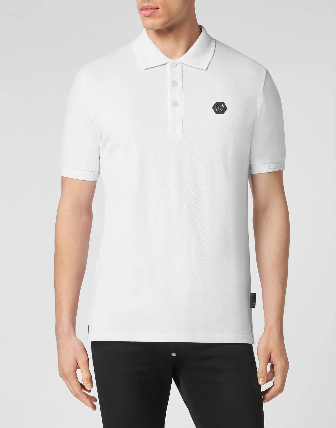 Slim Fit Polo shirt SS Baroque Skull, цвет: Белый