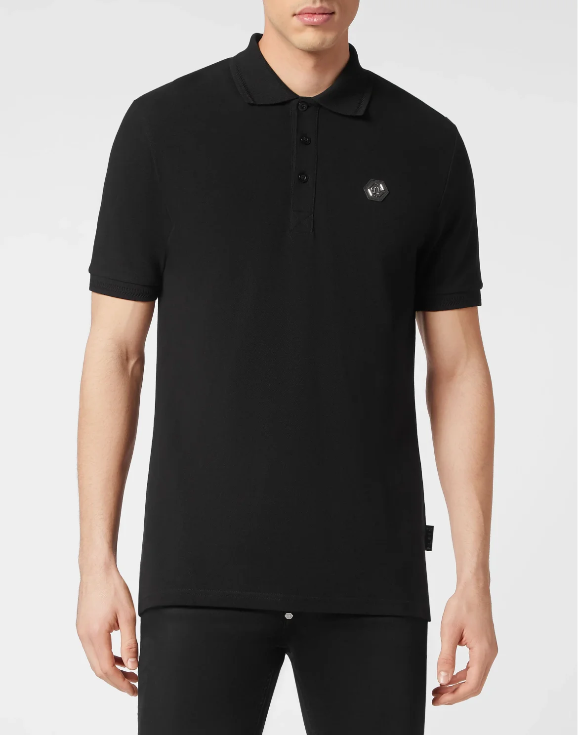 Slim Fit Polo shirt SS Baroque Skull, цвет: Черный
