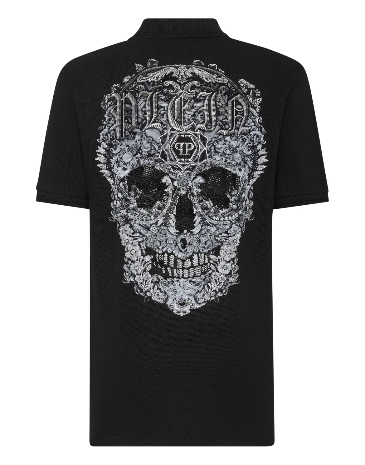 Slim Fit Polo shirt SS Baroque Skull, цвет: Черный