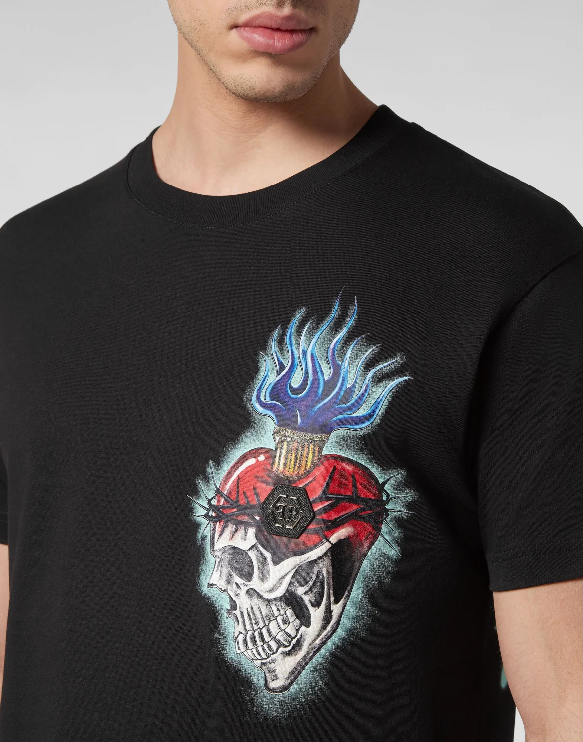T-shirt Round Neck SS Love Tattoo, цвет: Черный