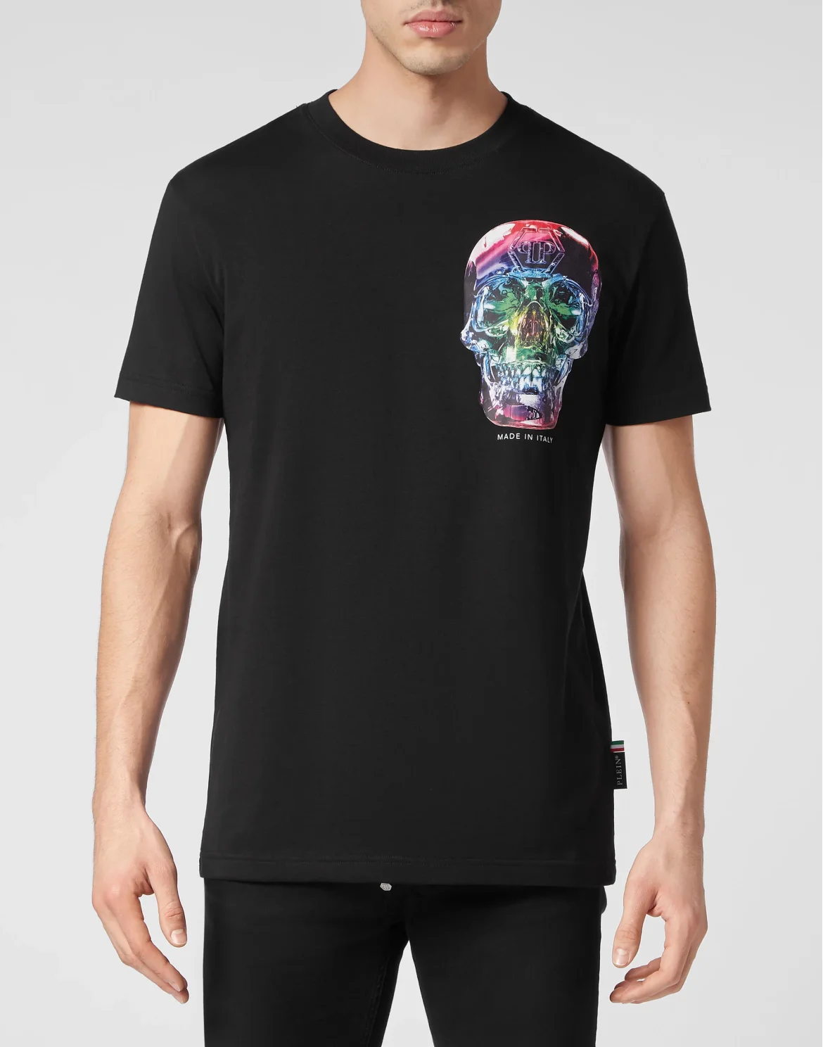 T-shirt Round Neck SS Glass Skull, цвет: Черный