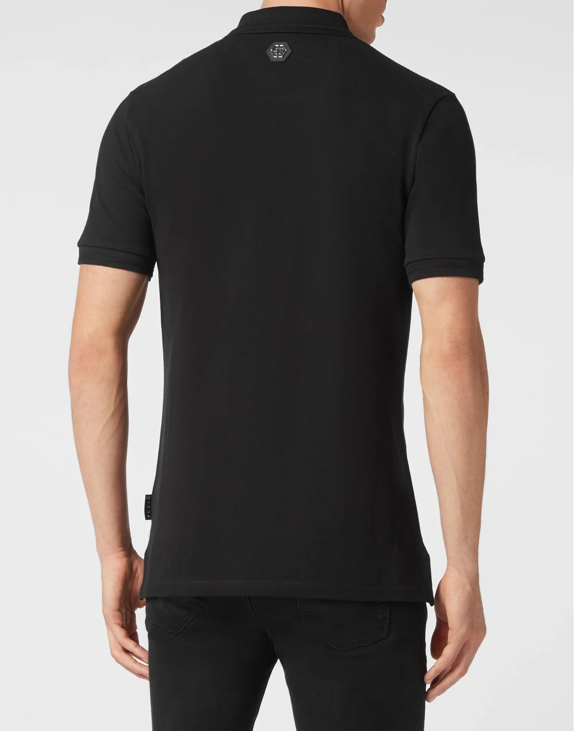 Slim Fit Piquet Polo Shirt SS Skull&Bones, цвет: Черный