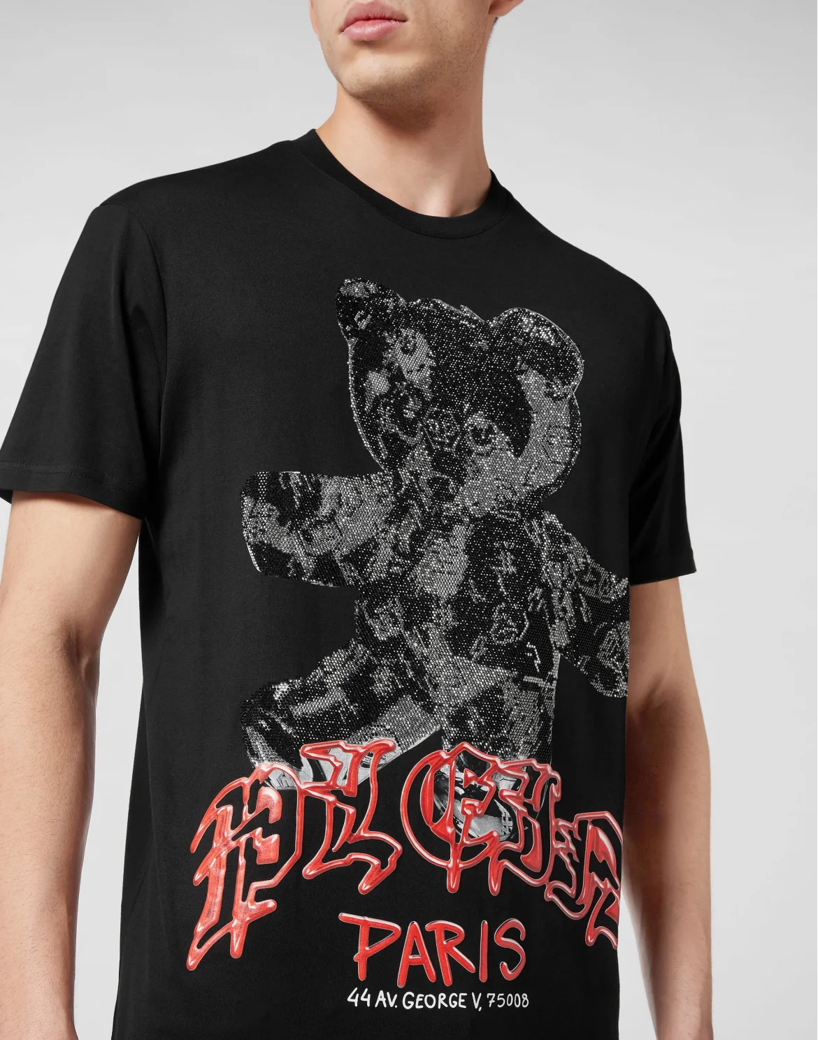 T-shirt Round Neck SS Teddy Glass, цвет: Черный