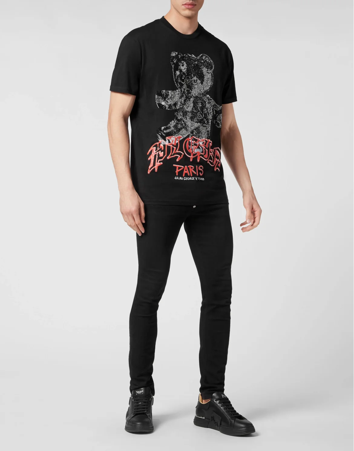 T-shirt Round Neck SS Teddy Glass, цвет: Черный
