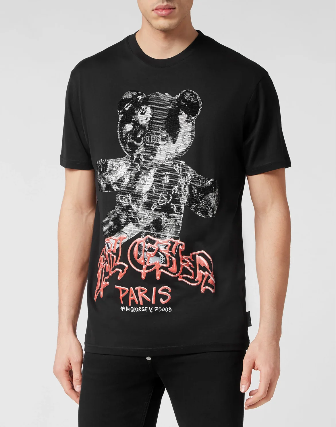 T-shirt Round Neck SS Teddy Glass, цвет: Черный