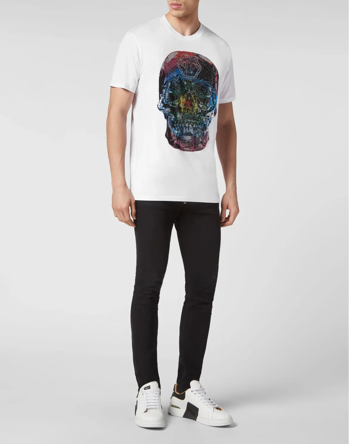 T-shirt Round Neck SS Glass Skull, цвет: Белый