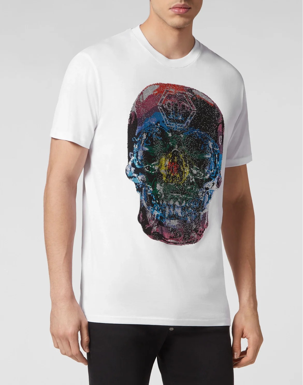 T-shirt Round Neck SS Glass Skull, цвет: Белый