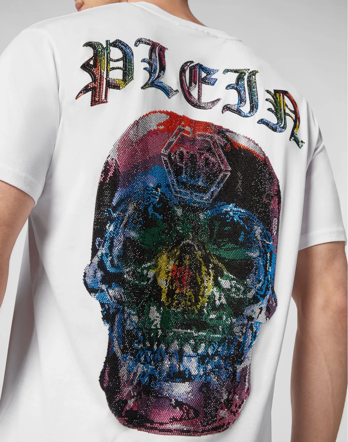 T-shirt Round Neck SS Glass Skull, цвет: Белый