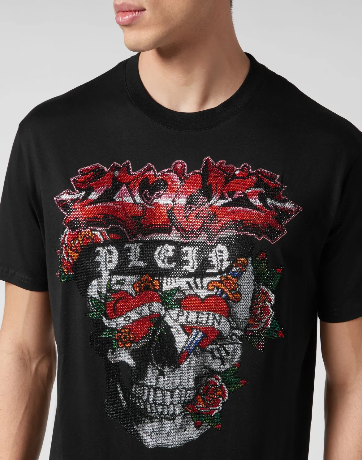 T-shirt Round Neck SS Love Tattoo, цвет: Черный