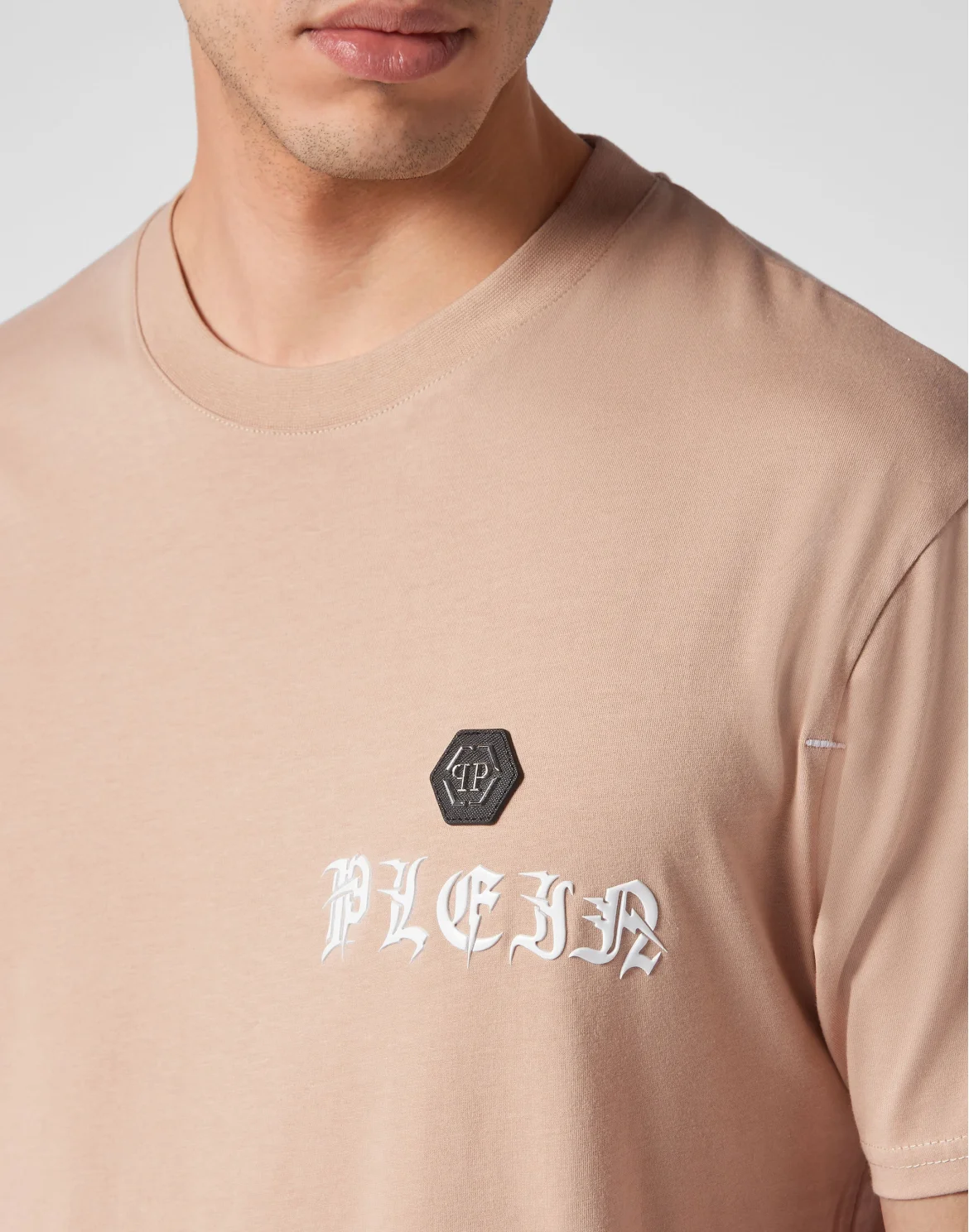 T-shirt Round Neck SS Gothic Plein, цвет: Бежевый
