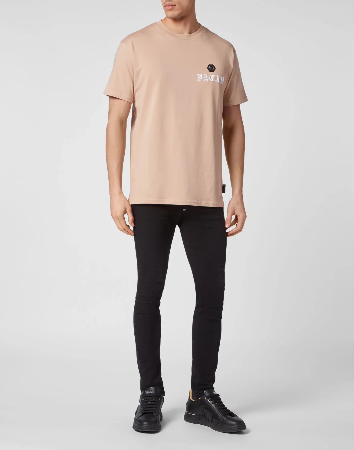 T-shirt Round Neck SS Gothic Plein, цвет: Бежевый