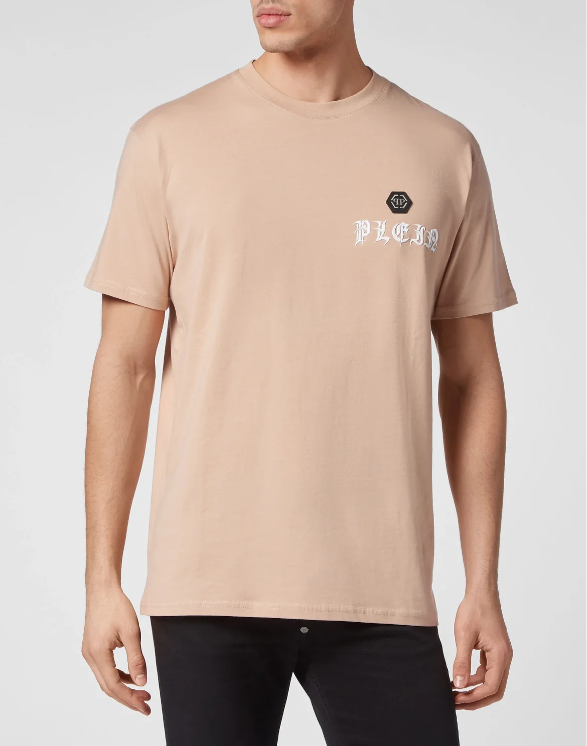 T-shirt Round Neck SS Gothic Plein, цвет: Бежевый