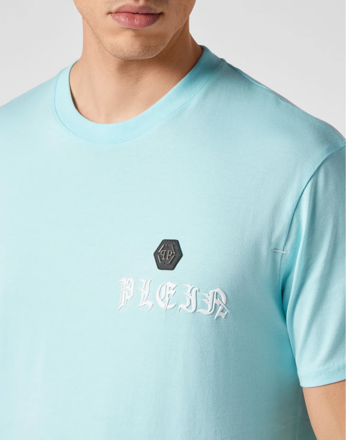 T-shirt Round Neck SS Gothic Plein, цвет: Голубой
