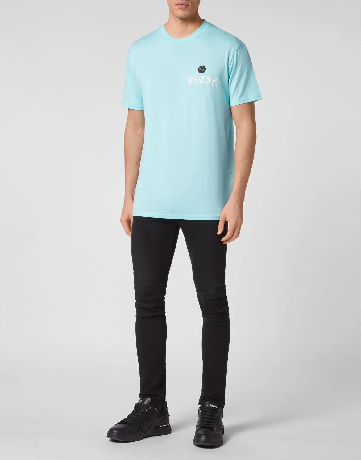 T-shirt Round Neck SS Gothic Plein, цвет: Голубой