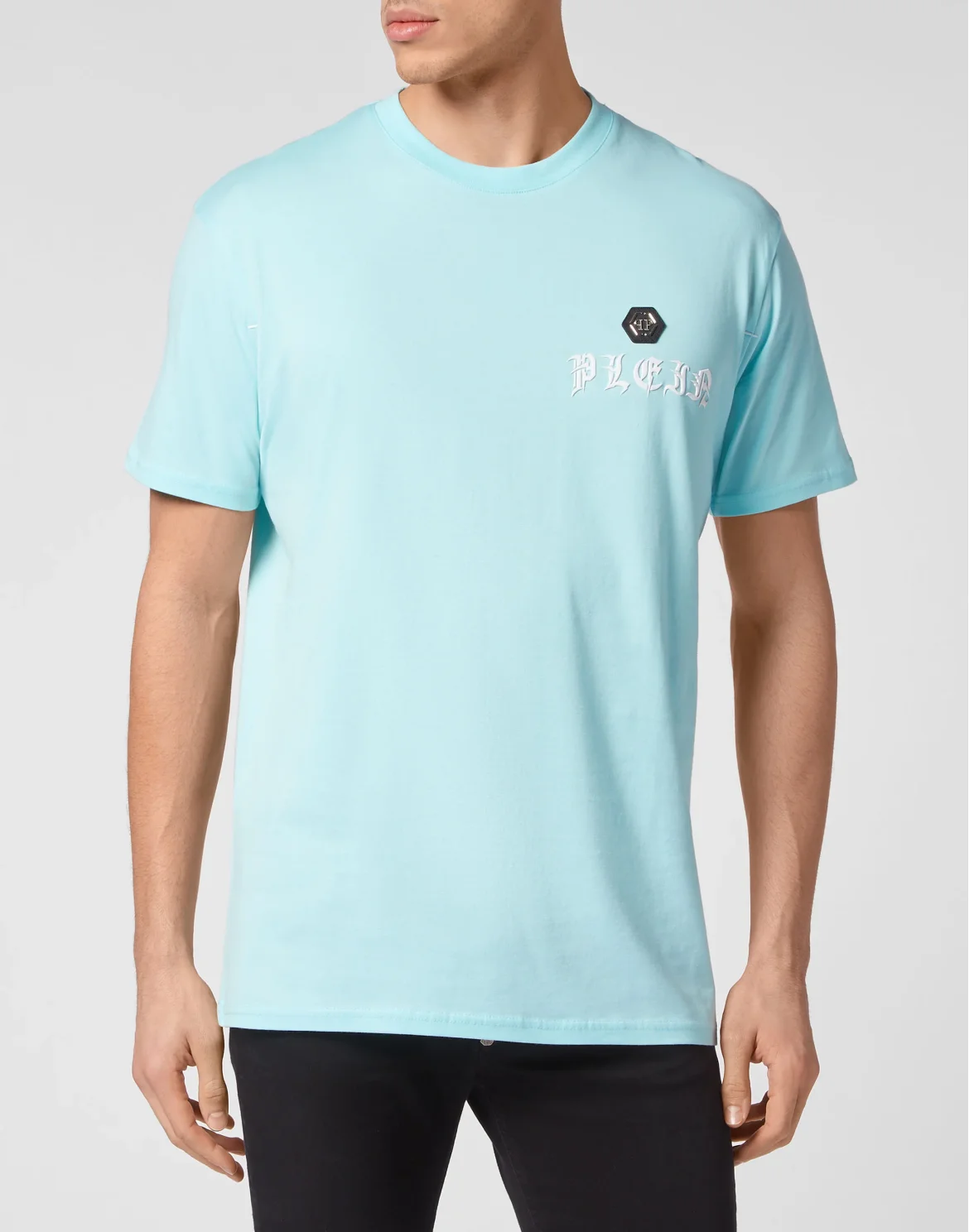 T-shirt Round Neck SS Gothic Plein, цвет: Голубой