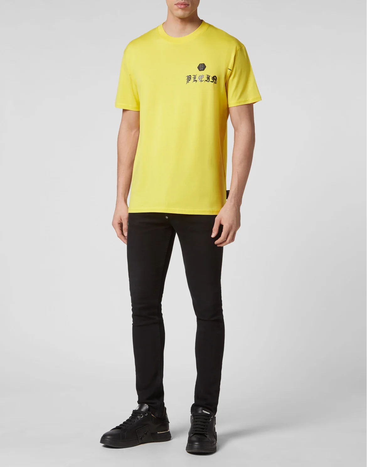 T-shirt Round Neck SS Gothic Plein, цвет: Желтый