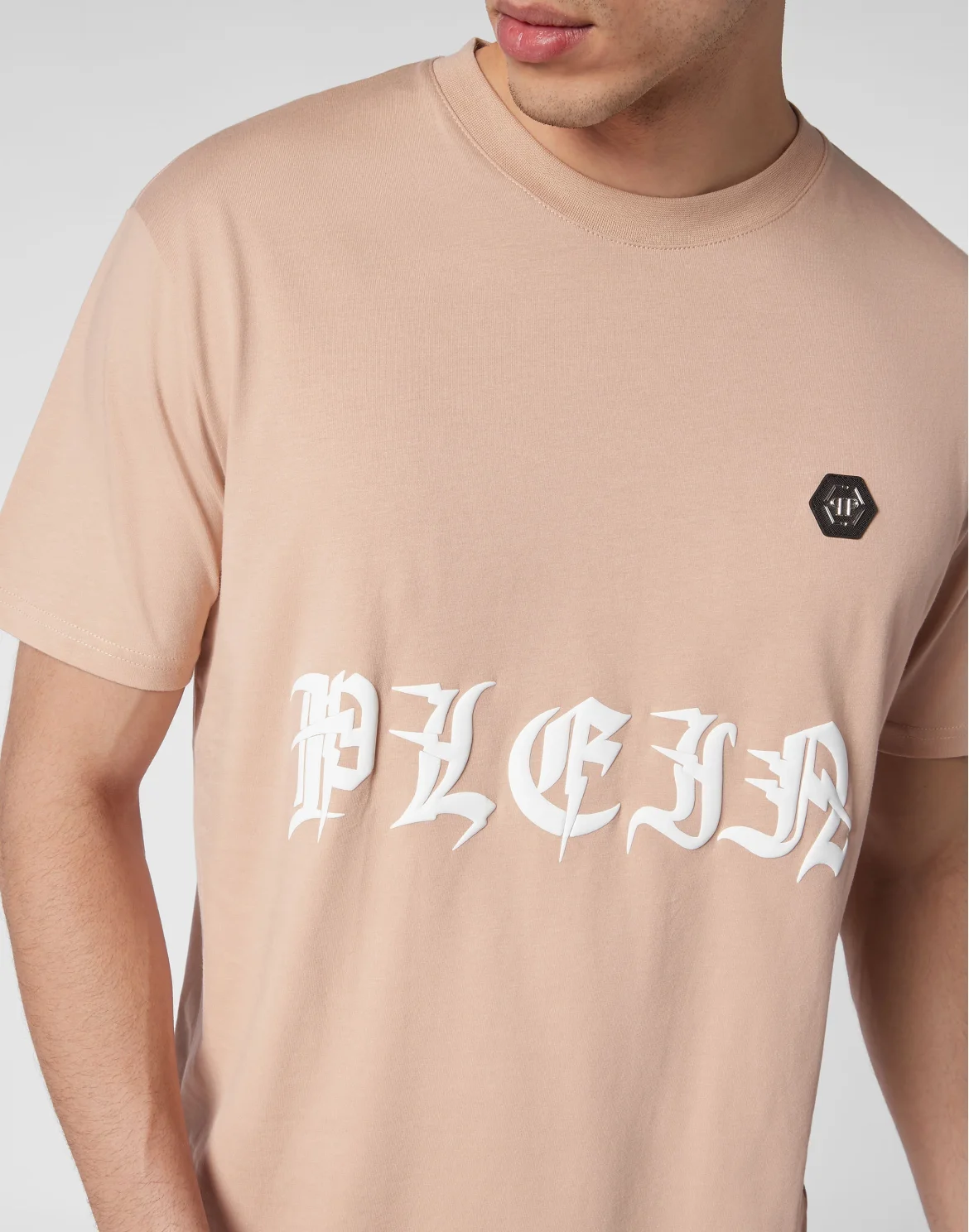 T-shirt Round Neck SS Gothic Plein, цвет: Бежевый