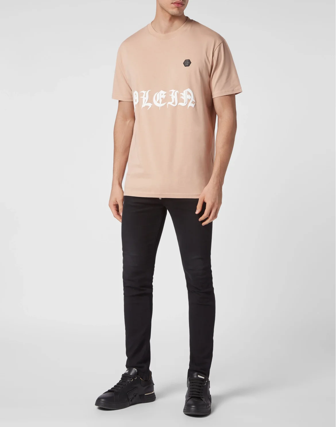 T-shirt Round Neck SS Gothic Plein, цвет: Бежевый