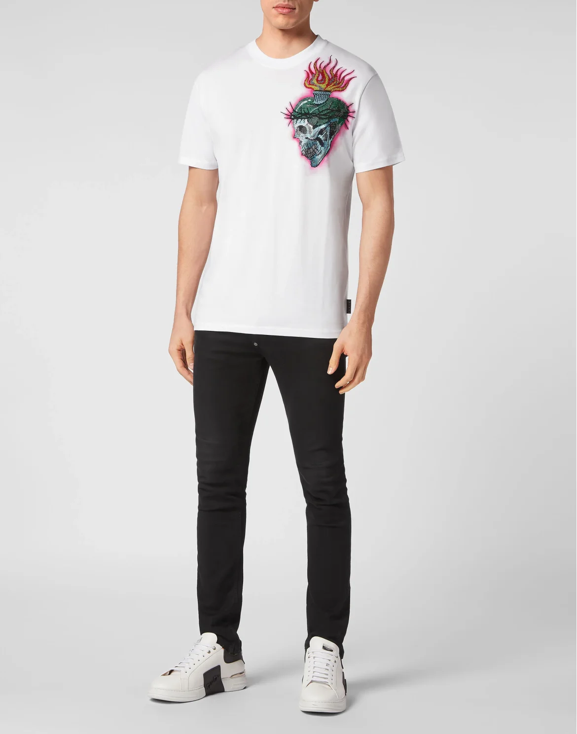 T-shirt Round Neck SS Love Tattoo, цвет: Белый