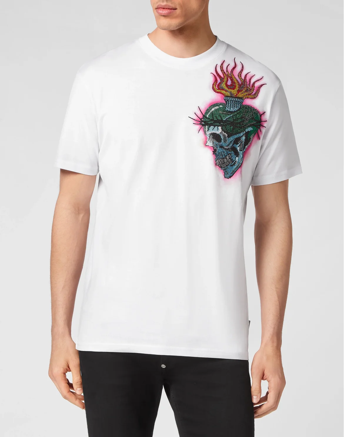 T-shirt Round Neck SS Love Tattoo, цвет: Белый