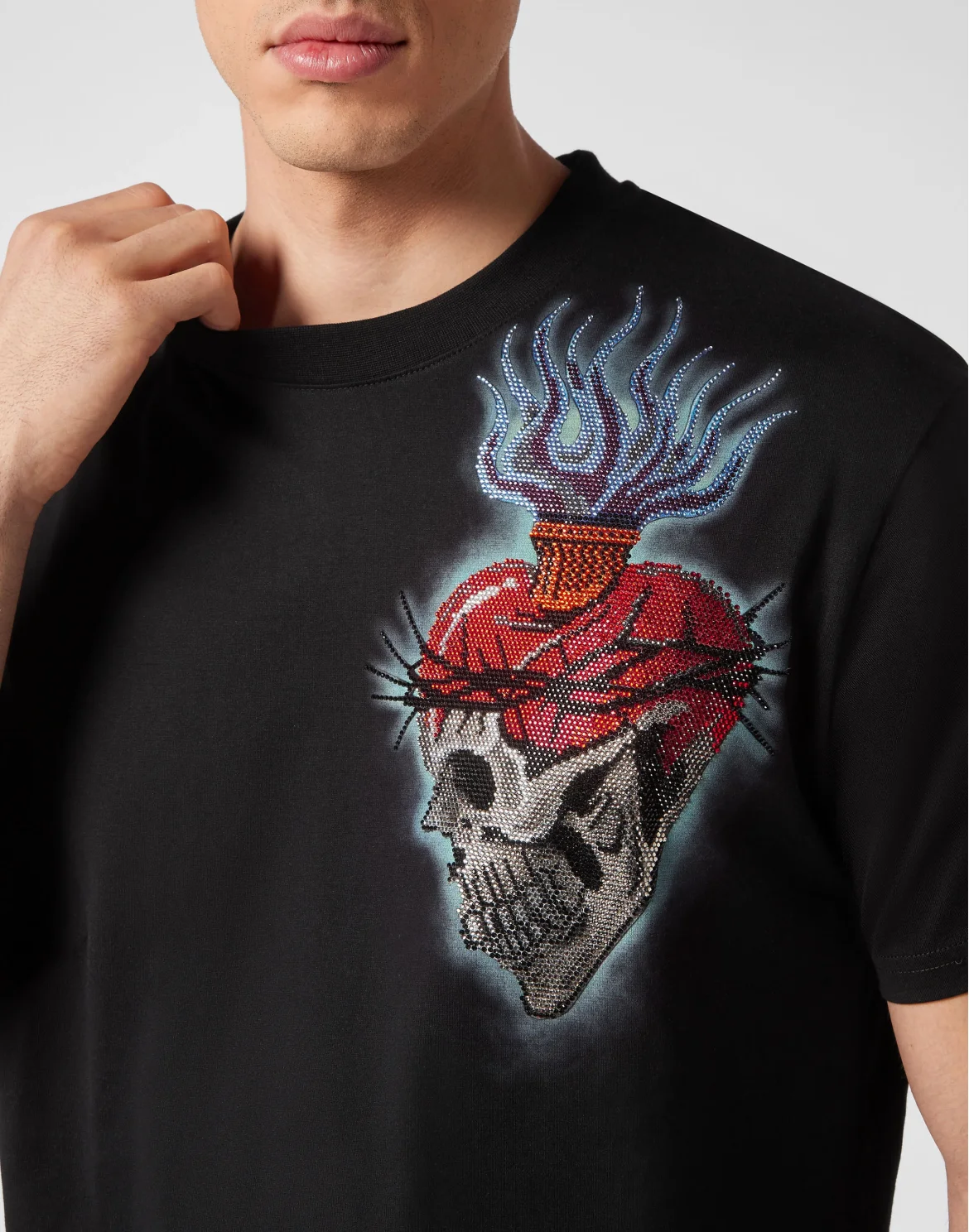 T-shirt Round Neck SS Love Tattoo, цвет: Черный
